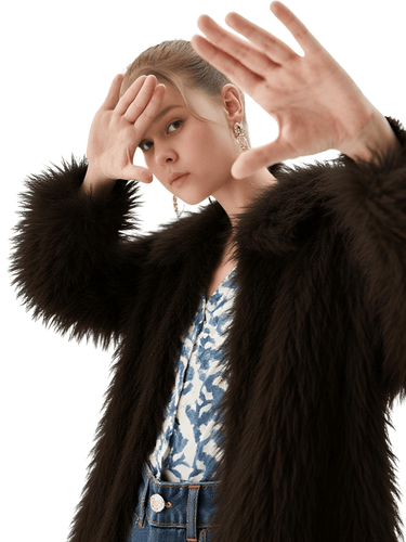 Oversize Plush Fur Coat For Women Elegant Soft Warm Long Sleeve Loose Jackets Winter Chic Street Outerwear , Coats, Drestiny, Jackets, Green, Beige, Brown, United States, Australia, New Zealand, United Kingdom, S, M, L, shopdrestiny.com, faux fur coats